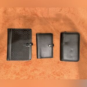 3 Vintage Coach Planners NotebooksTravel Wallets Lot of 3